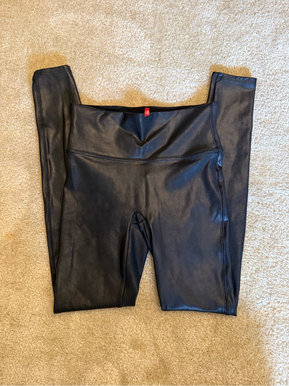 SPANX Faux Leather Leggings in Black S